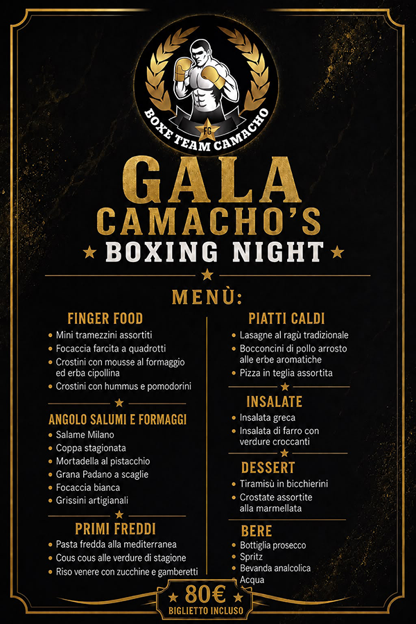 Camacho Boxing Night Cena